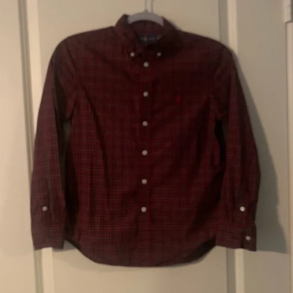 Ralph Lauren Christmas plaid shirt sz M (10/12) - Picture 2 of 3
